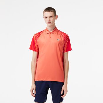 Polo tricolore homme Lacoste x Novak Djokovic rouge