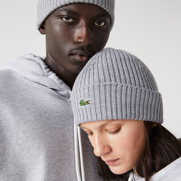 Wool Lacoste Beanie Ribbed Unisex